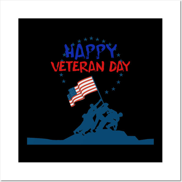 Veterans Day gift freedom father grandpa Wall Art by Flipodesigner